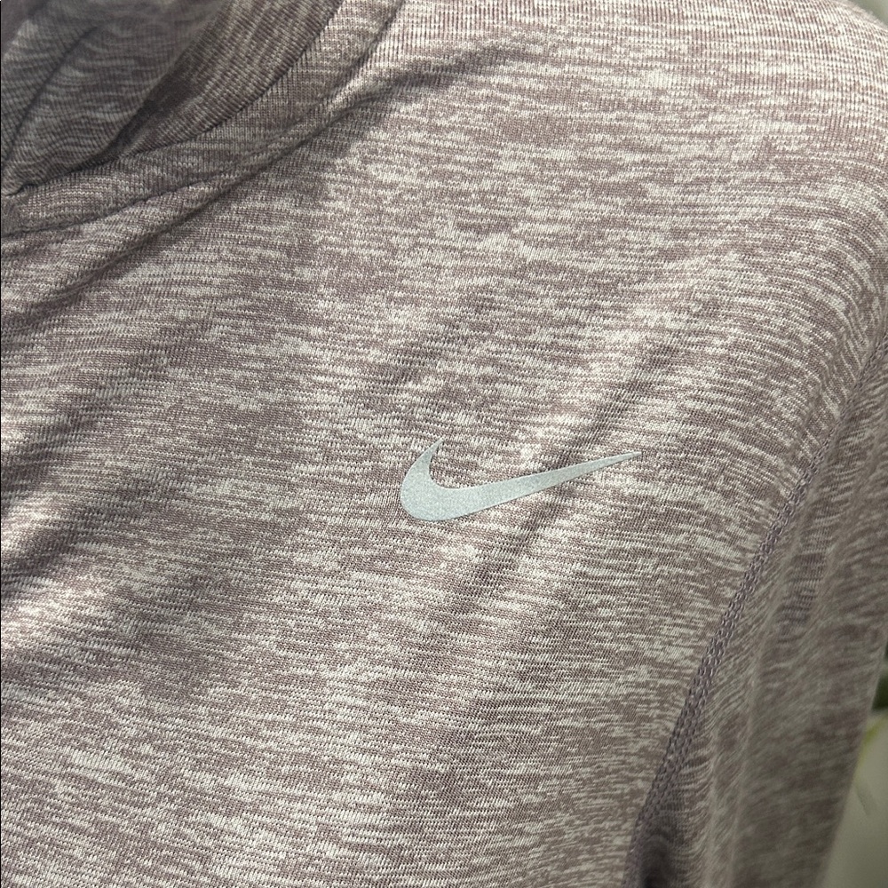 Nike Women's Dri-Fit Heathered Purple Quarter-Zip Top - Picture 2 of 5